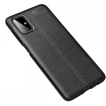 Zhd Samsung Uyumlu Galaxy M51 Kılıf Focus Derili Silikon Siyah