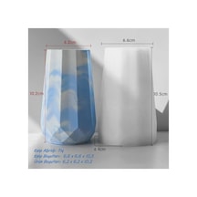 Alçı & Taş Tozu & Epoksi Hobi Döküm Çalışmaları İçin Esnek Silikon Kalıp Vazo Kalıp 1 Adet 10.5cm 6.6cm