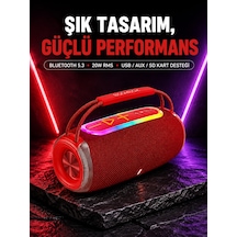 Rgb Led Işıklı 20w Taşınabilir Bluetooth Hoparlör Ipx6 Suya Dayanıklı - Lisinya