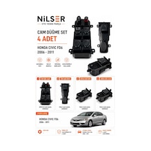 Honda Civic Cam Düğme Set 2006-2011 Fd6 Işıksız