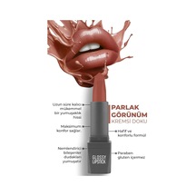 Uzun Süre Kalıcı Yoğun Renk Veren Nemlendirici Parlak Ruj - Glossy Lipstick 310 Spicy Terracotta Çok Renkli