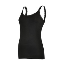 6 Adet Yıldız Kadın Likralı İnce Dantelli Askılı Atlet Siyah 2271 001