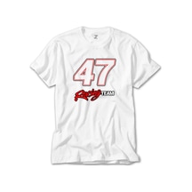 Moto 47 Racing Team Beyaz Tişört Beyaz