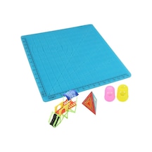 3d Yazıcı Kalemi İçin Silikon Çizim Tahtası Mavi, A Tipi - 1 Adet + 2 Adet Rastgele Renkli Parmak Kapağı