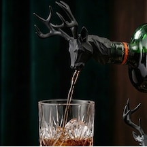 3d Yazıcı Tasarım Geyik Figürlü Şişe Dökücü Ve Tıpası - Dekoratif Bar Aksesuarı