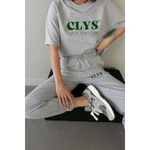 Clys Tasarım T-shirt Eşofman Altı Jogger- Gri Baskı Alt Üst Eşofman Takımı Oversize Bisiklet Yaka Gri Clys Tasarım T-shirt Eşofman Altı Jogger- Gri Baskı Alt Üst Eşofman Takımı Oversize Bisiklet Yaka Gri
