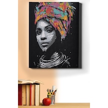 Webstyle Afrikalı Güzel 1 Sayılarla Boyama Seti Kasnaklı 40x50 Cm
