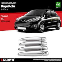 S-Dizayn Peugeot 207 Krom Kapı Kolu 4 Kapı 2006-2012
