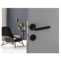 Hanedan Mat Siyah Oda Kapı Kolu Rustik Kapı Kolu Özel Tasarım Kolu Oda Kapı Kolu 1 Takım