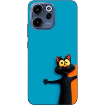Oppo Reno 15f Uyumlu Kedi Uyarısı Baskılı Silikon Kılıf Renkli
