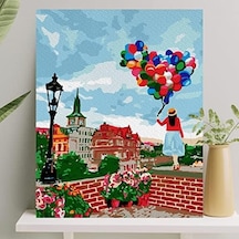 Hobi Sanat Sayılarla Boyama Tuval Seti Fırça Boya Dahil Çıtalı 40x50 Cm - Galata