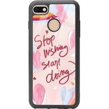 General Mobile Gm 8 Go Pembe Motto Tasarımlı Glossy Telefon Kılıfı Çok Renkli