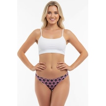 Bonbon Kadın Micro Polyester Desenli String Bb2111 Pembe Desenli