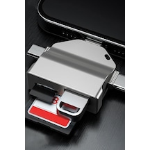 7 İn 1 Kart Okuyucu Usb 2.0 Tip C Sd Adaptörü Usb Flash Okuyucu Pc Telefon Tak Çalıştır Card Reader
