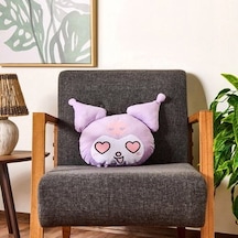 Kuromi Figürlü Yastık - Mor - 37x30 Cm Çok Renkli