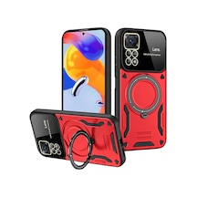 11 Pro Plus Joy Lens Standlı Kapak - Kırmızı