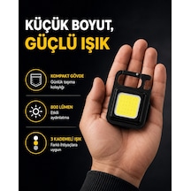 Mey İthalat Led Mini Anahtarlık Fener 1000 Lümen Güçlü Işık Ve Usb Type-c Şarjlı Yeni Nesil
