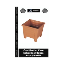 Özel Üretim Kare Saksı No 3 Bahçe Tarh Çiçeklik