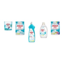 Aquabor Doğal Mineralli Tablet + 4 Kg Beyaz + Elde Bulaşık + Sıvı Beyaz + 4 Kg Renkliler 5 Li Set