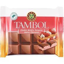 Kahve Dünyası Tambol Çilekli Milföy Dolgulu Sütlü Çikolata 100 Gr
