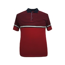 Büyük Beden Erkek Tişört Polo Yaka Pike Bordo Cepli 19Yp5903-Ms Bordo