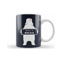 Welcome To Russia Bear Revolution Star Kupa Bardak Porselen Karışık