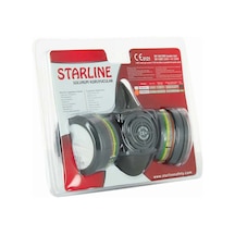 Starlıne Gaz Maskesi Seti V-800 Yarım Yüz Maske Ve V-7800 Abek1p2r Filtre