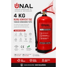 4 Kg Kuru Kimyevi Toz Yangın Söndürme Tüpü Üretim 2026 Tekrar Dolum 2030 Ev İş Yeri Araç