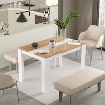 Robin Home Lena Yemek Masası 120x80 Sepet-beyaz