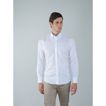 Bisse Regular Fit Paşa Yaka Beyaz Erkek Gömlek Gmars250005 D01 Beyaz