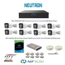 Neutron 2mp 8 Kameralı Sesli Dış Ortam Ahd Full Kamera Seti 1tb