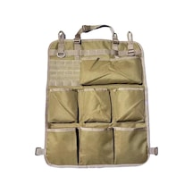 Chuangyinshop 8 Cep Tactical Molle Araç Koltuğu Organizer Army Green Araç Organizasyonu İçin Dayanıklı Haki Yeşili