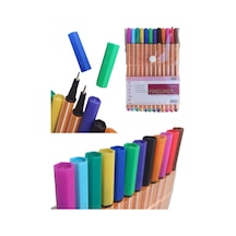 Fineliner 0,4 Ml, 12 Renk Keçeli Kalem, Ince Uçlu Yazı Çizim Ispirtolu Kalem