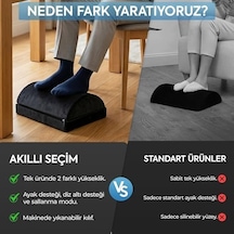 - Ergonomik Ayak Yastığı Desteği Sünger Ayak Dinlendirme Yastığı, Ofis Ve Ev Kullanımı İçin Rahatlatıcı Ayak Destek Pedi, Uzun Süre Oturanlar İçin Konforlu Ayak Destek Minderi Ahşap