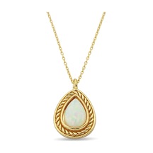 Opal Taşlı Damla Kolye