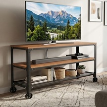 Tekerlekli Tv Sehpası Lcd Tv Ünitesi 5000 Açık Kahverengi