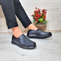 Fiyra Fth01 Siyah-siyah Hakiki Deri Fuspetli Erkek Günlük Ayakkabı 001