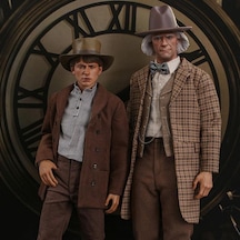 Hot Toys Marty Mcfly & Doc Brown Back To The Future Iıı Sixth Scale Figure Set - 909370 & 909369 - Bttf Mms616 / Mms617
