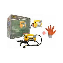 Hava Kompresörü Mini Şişirme Ve Aydınlatma Araç Lastik Pompası +