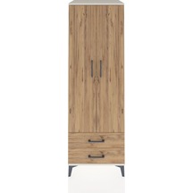 Kronos Dolap 4 Raflı 2 Çekmeceli 2 Kapaklı 60x59x182 Aytaşı-çam Aytaşı