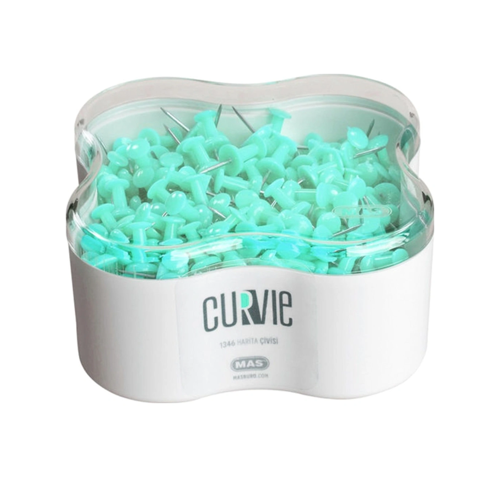 Curvie Harita Çivisi 350 Adet Turkuaz