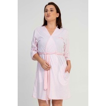 Vienetta Kadın Büyük Beden Kapri Kol Rosebloom Sabahlık C3t2n1601 001