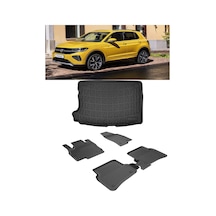 Sahler Volkswagen T-cross 2022 Ve Sonrası 4.5d Paspas 3d Rizline Üst Bagaj Havuzu Set