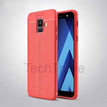 Samsung Uyumlu Galaxy A6 2018 Kılıf Deri Extra Korumalı Slikon Kapak