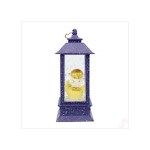 Uçuşan Simli,12,5cm X 5cm Led Işıklı Astronot Fener Küre - B