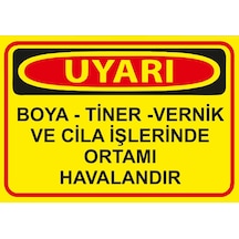 Boya Tiner Vernik Ve Cila İşlerinde Ortamı Havalandır Sticker 20x28 Cm