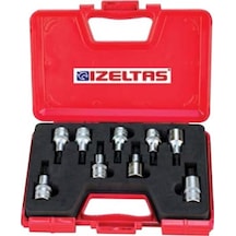 İzeltaş 1/2" Lokmalı Torx Uç Takımı 60mm 9 Parça