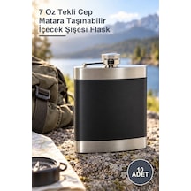 10 Adet Paslanmaz Çelik Matara 7 Oz Tekli Cep Matara Taşınabilir İçecek Şişesi Flask