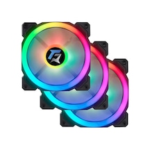 Gameforce 7r Pro Seri 3'lü Set Rainbow Ledli Sessiz 120mm 12cm Kasa Fanı Belirtilmemiş