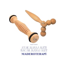 Maderoterapi Ayak Roller Ayak Altı, Baldır 2 Li Set Masaj Aleti